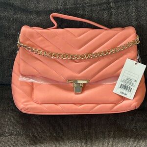 NEW a new day Coral Quilted Shoulder Bag with Chain